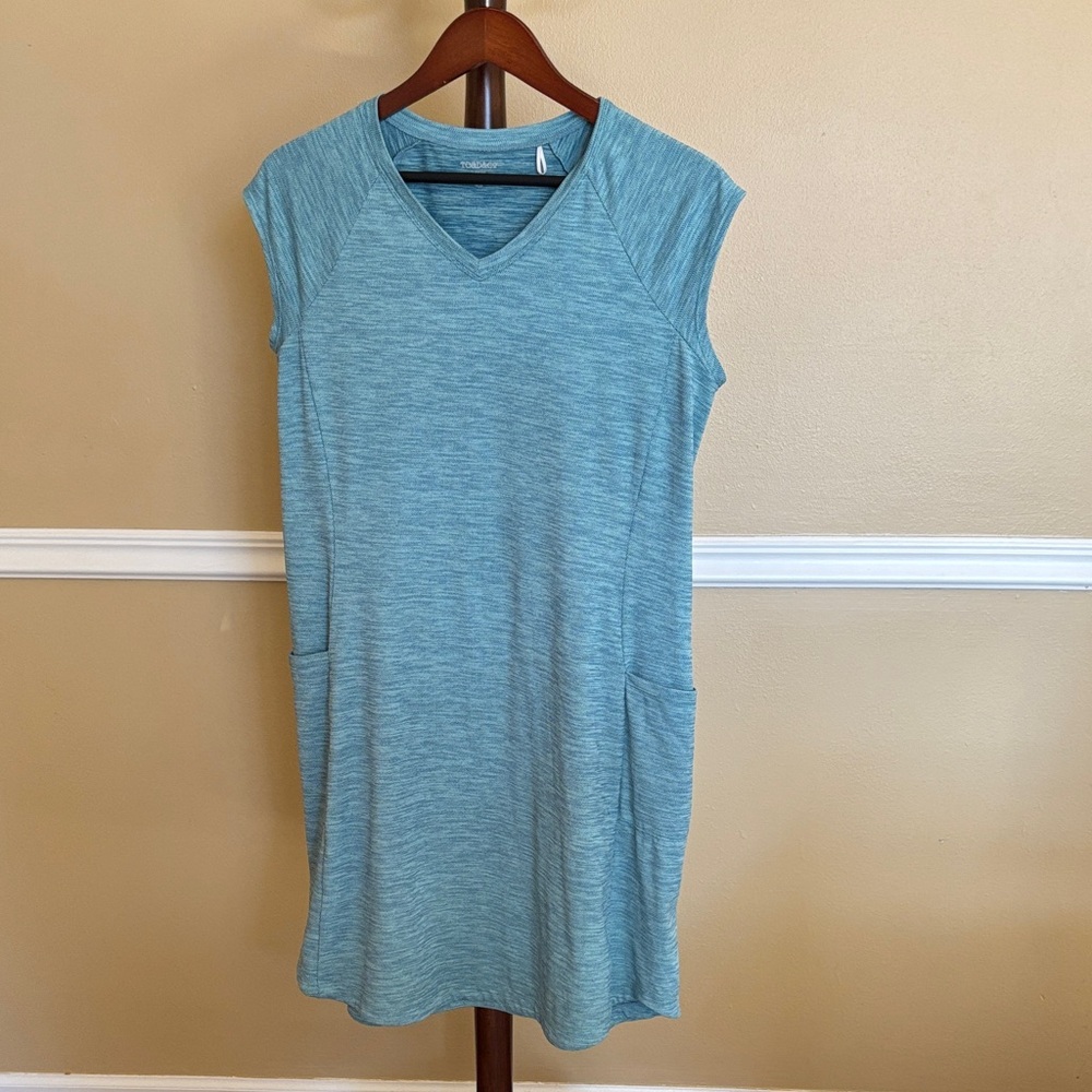 Toad&Co Eco-Friendly Blue-Green Knit Summer Dress or Cover Up